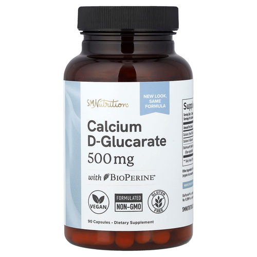 SMNutrition, D-глюкарат кальция и BioPerine®, 90 капсул