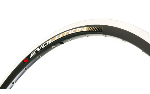 Обод 26" EVOLUTION (AlexRims) алюминиевый, двойной, 36H, фрезерованный, пистонированный, 559х19/25х24мм, A/V, анодированный, черный