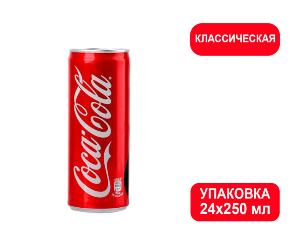 Газированный напиток Coca-Сola, Кока-Кола, ЖБ 250мл Афган
