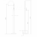 Смеситель ABBER Wasser Kreis AF8141NG напольный для раковины, никель