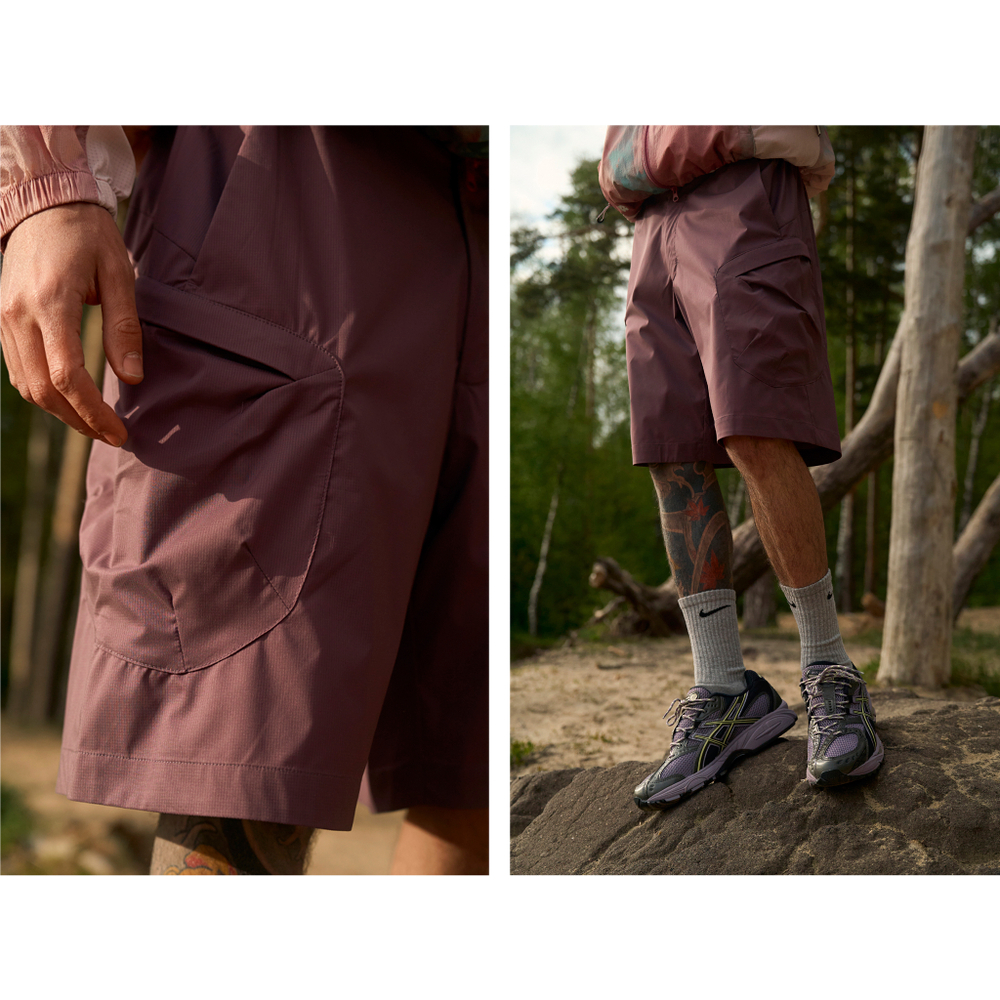 Шорты Nothomme Blue Cargo Shorts Ultra-Light "Dark Red"