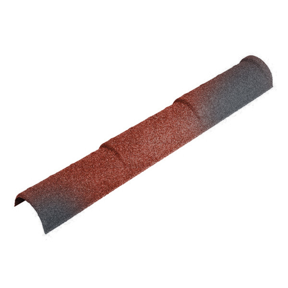 Конек полукруглый тройной Metrotile красно-черный