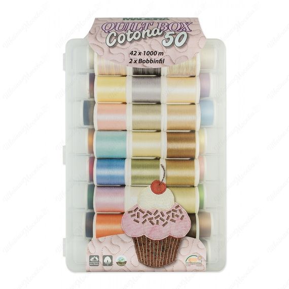 Набор ниток Cotona №50 (42 Cotona*1000м, 2 Bobbinfil*1000м)