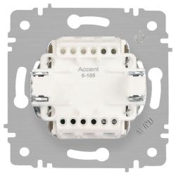 Выключатель Intro Accent 6-105-08 двойной с подсветкой, 10А-250В, IP20, СУ, AL/CU, бронза