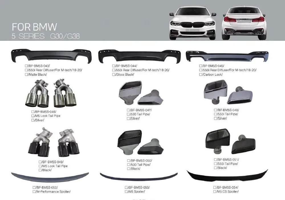 Обвес в стиле M5 | М - пакета для BMW 5 серии G30/G38 БМВ