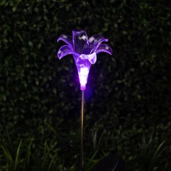 Светильник уличный ЭРА ERASF22-19 садовый на солнечных батареях Лилия 75 см