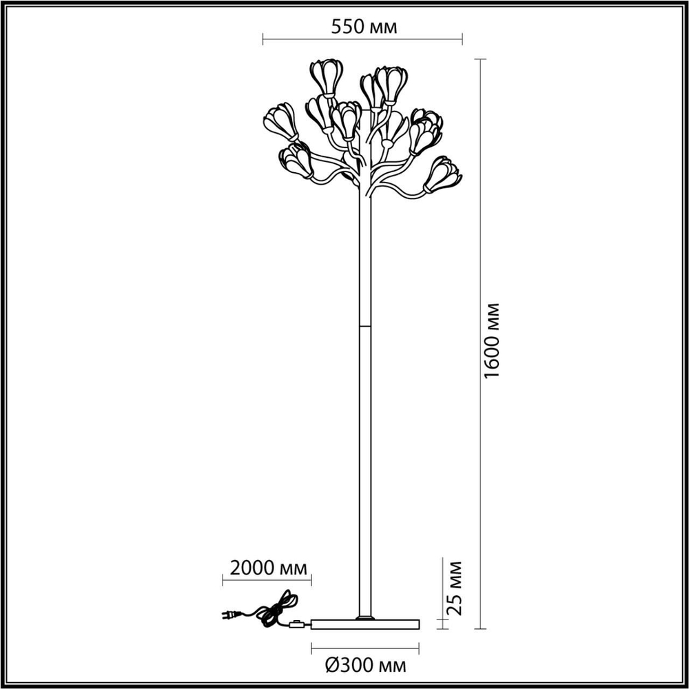 Торшер Odeon Light 5090/12F GARDI