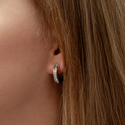 Серьги Fiore Luna Crystal A2409SW-E02.1 BW/S