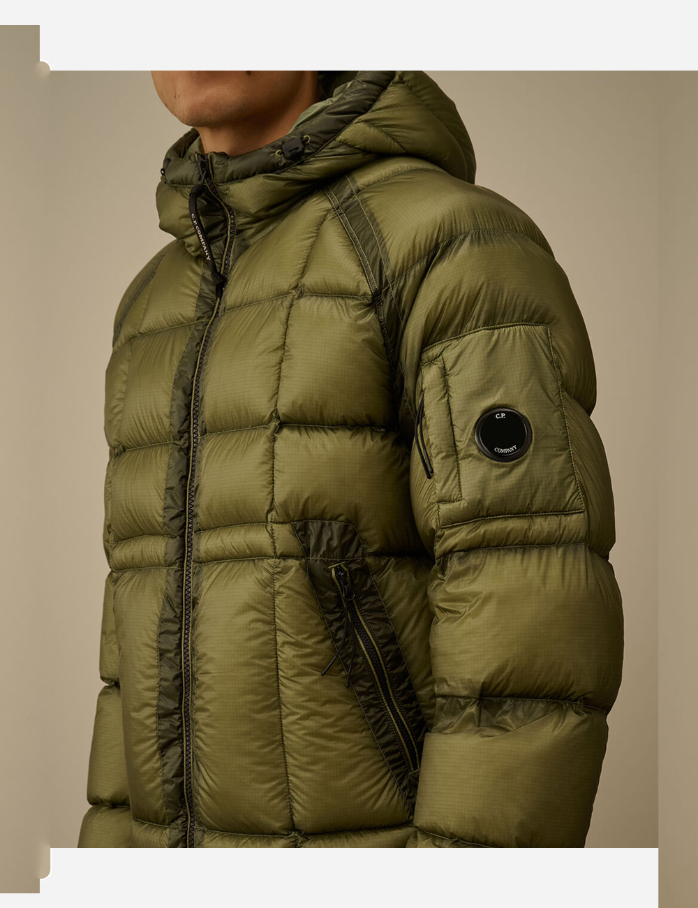 C.P. Company Shell Down Puffer Jacket "Green Banana" (19CMOW702A110416A612)