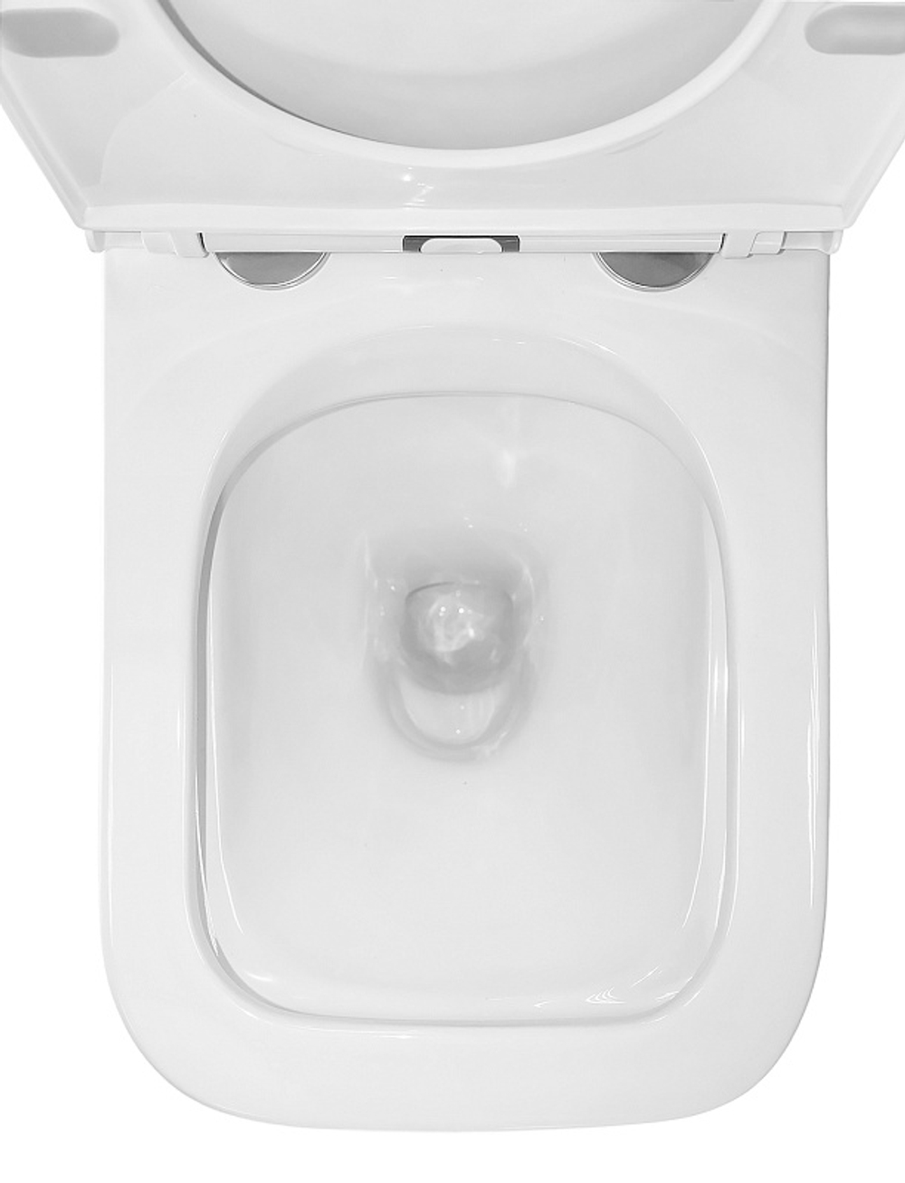 Унитаз-компакт Azario Quadro 340х605х810 напольный, безободковый, с быстросъемным сиденьем микролифт, полипропилен (AZ-2175)