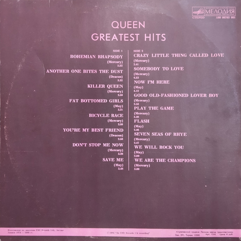 Queen / Greatest Hits (LP)