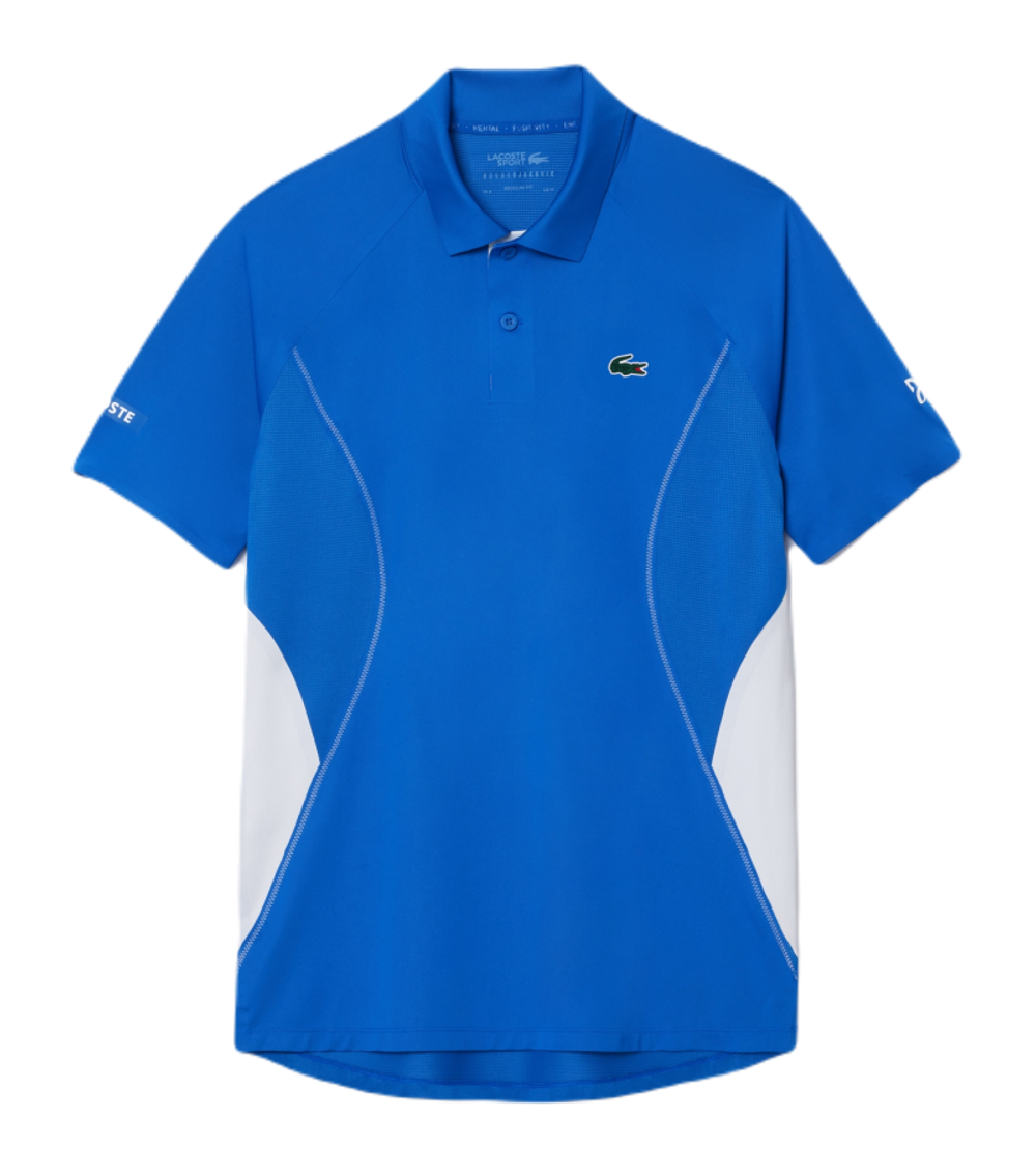 Мужское теннисное поло Lacoste Tennis x Novak Djokovic Ultra-Dry Polo - небесный