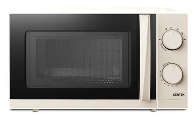 Микроволновая печь CENTEK CT-1571 BEIGE V - 20 л, мех. управление, подсветка, таймер, 6 режимов приготовления мощность 700 Вт