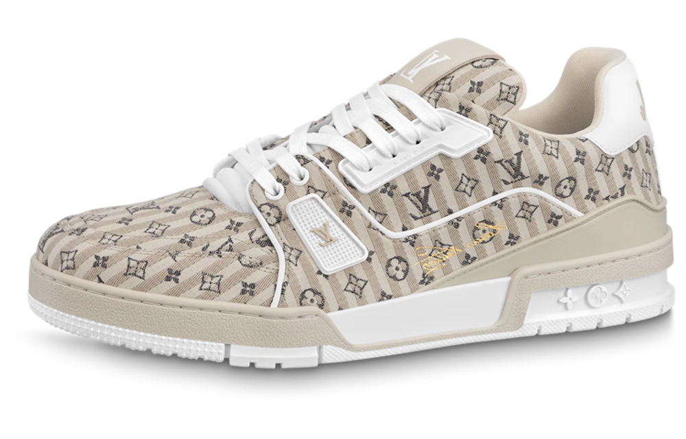LOUIS VUITTON Lv Trainer Sneakers "Beige Monogram"