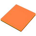 Блок самоклеящийся пластиковый (стикеры) 4 цвета BRAUBERG MULTI COLOUR 76х76 мм 100 листов (6 штук в упаковке)