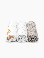 Сет из 3х пелёнок Mjölk Лисички/Palm Tree/Звёзды