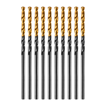Сверло по металлу, 2 мм, HSS-Tin, Golden Tip, 10 шт. Denzel