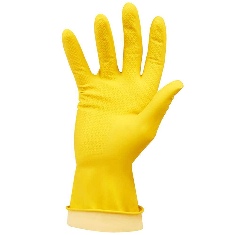 Перчатки резиновые OfficeClean, желтые, размер L