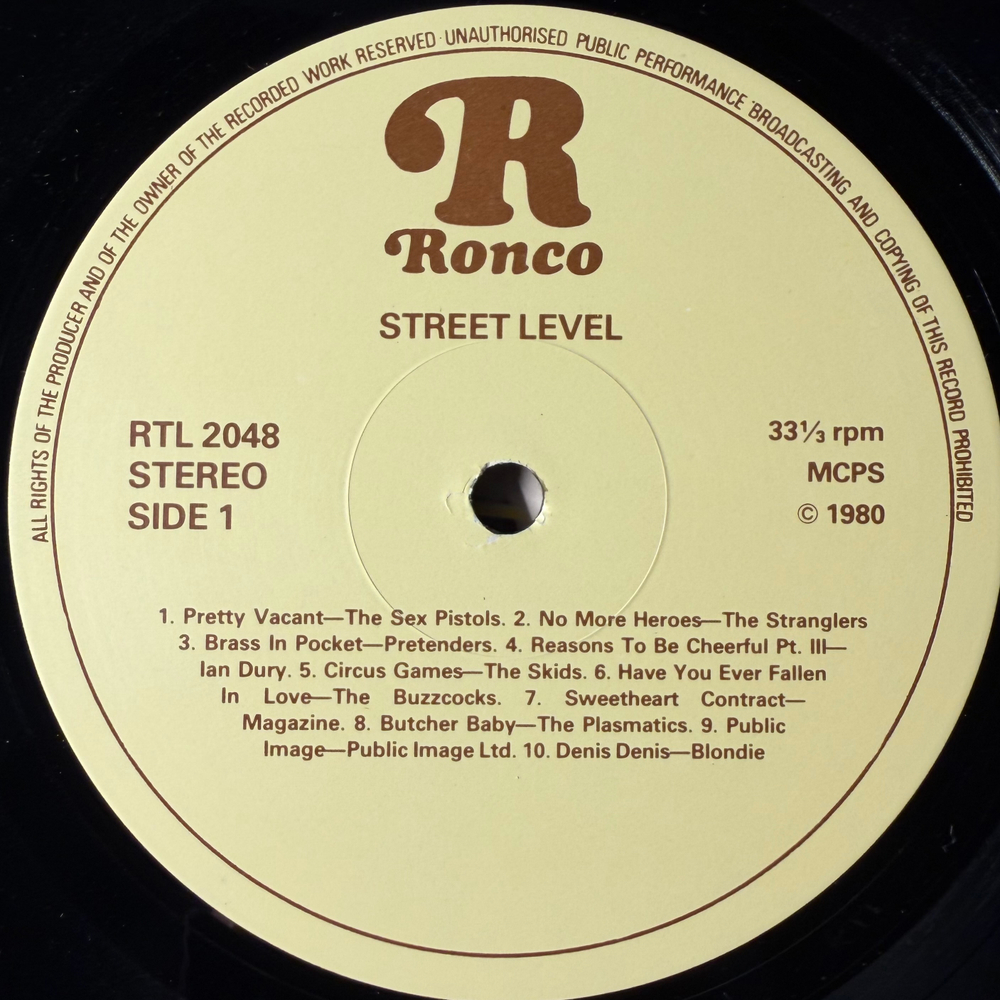 Сборник Street Level - 20 New Wave Hits (Англия 1980г.)