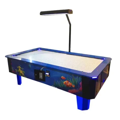 Аэрохоккей (220*120*75 см.) стальное поле + лампа над полем