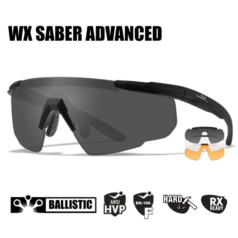 Очки тактические-защитные WILEY-X SABER ADVANCED (FRAME: MATTE BLACK, LENS: CLEAR+GREY+RUST)