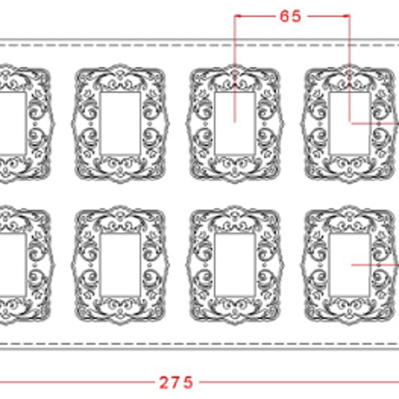 786 | Форма &quot;Портретная рамка&quot; (275*175 мм)