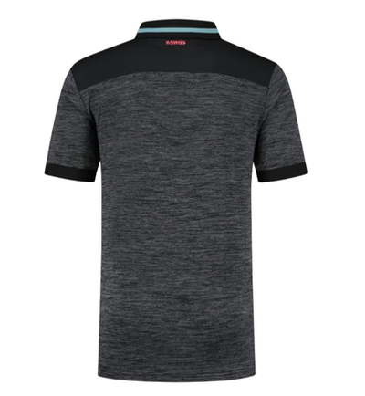 Мужское теннисное поло K-Swiss Tac Hypercourt Polo Melange - jet black melange