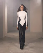 Мини-платье AMAR, Черно-Белый