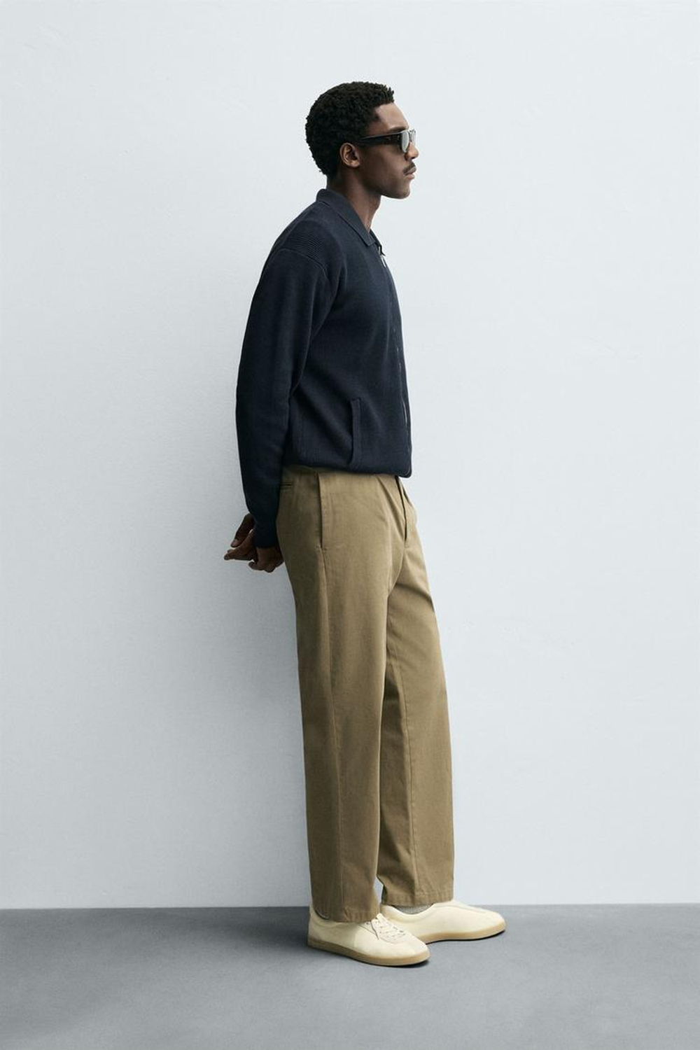 ZARA КАРДИГАН С ЗАСТЕЖКОЙ-МОЛНИЕЙ, МОРСКОЙ СИНИЙ