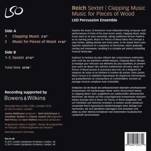 Steve Reich, LSO Percussion Ensemble / Sextet, Clapping Music, Music For Pieces Of Wood (LP)