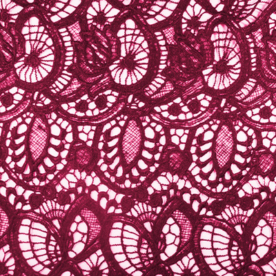 Кружевное полотно, 231 гр/м2, 115 см, бордовый