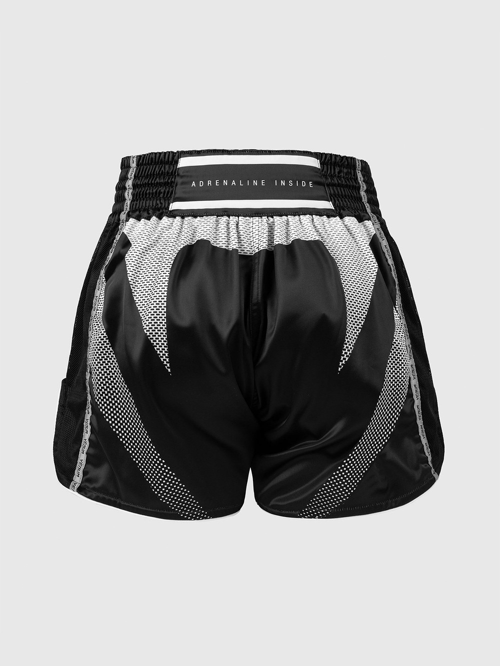 Шорты тайские Venum Adrenaline Black/Silver Grey
