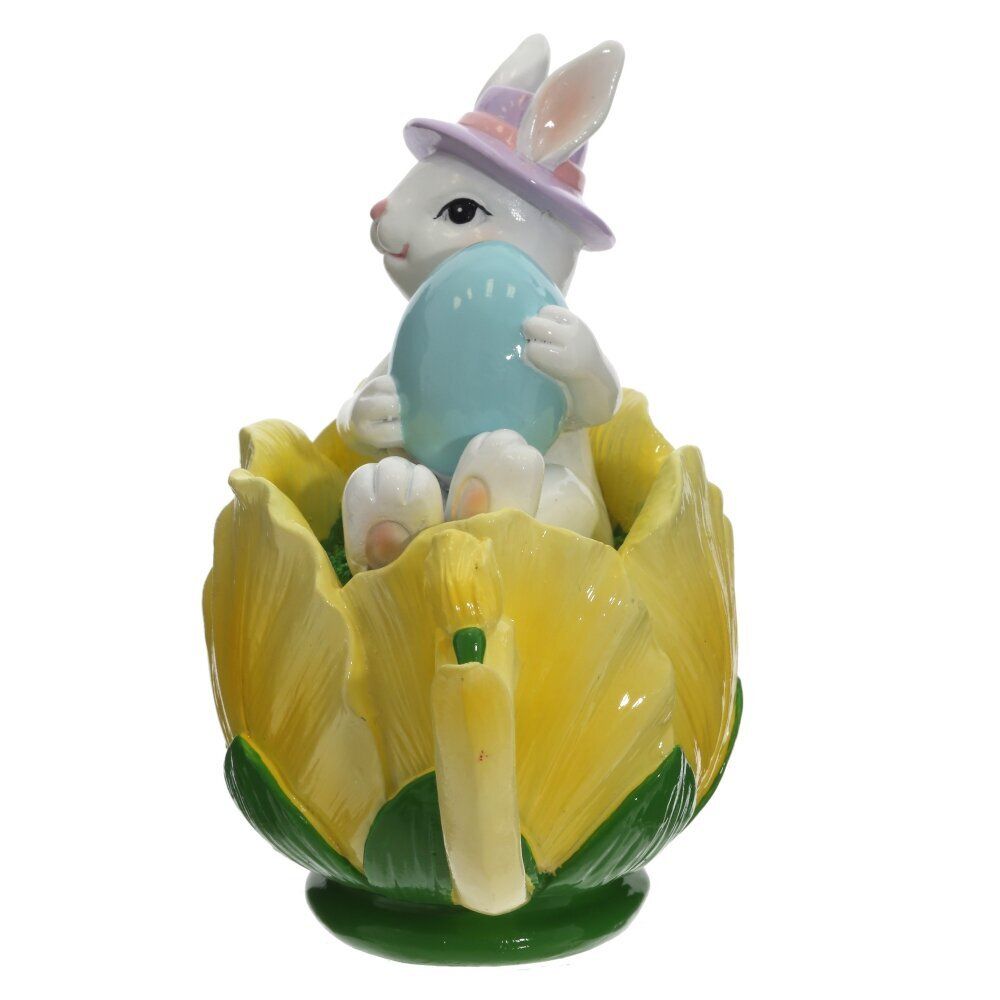 GAEM Фигурка декоративная "Заяц в чашке", L10 W7,5 H12,5 см