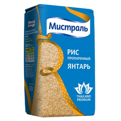 Рис Мистраль Янтарь Пропаренный 900г