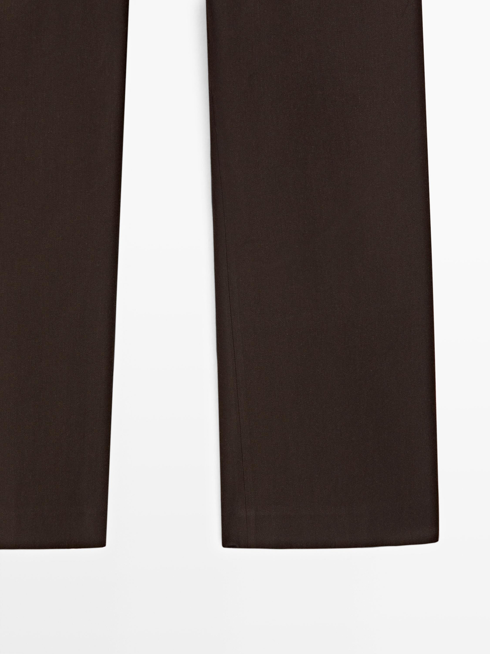 Massimo Dutti Льняные брюки-клеш, шоколадный