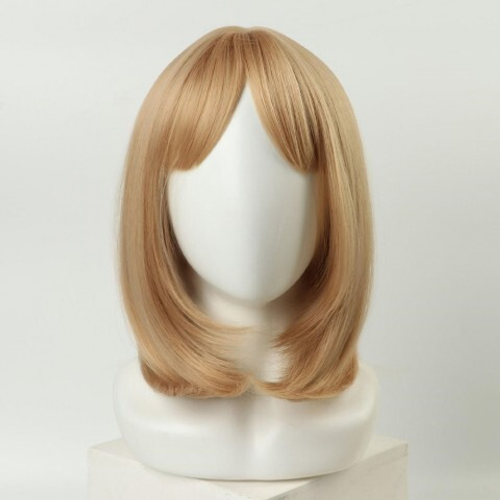 Парик искусственный с чёлкой 30 см, цвет блонд
