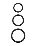 Набор эрекционных колец Fantasy C-Ringz Silicone 3-Ring Stamina Set - Black Pipedream 591223PD