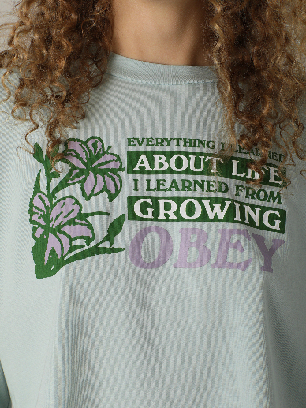 Женский Лонгслив Obey I Learned From Growing