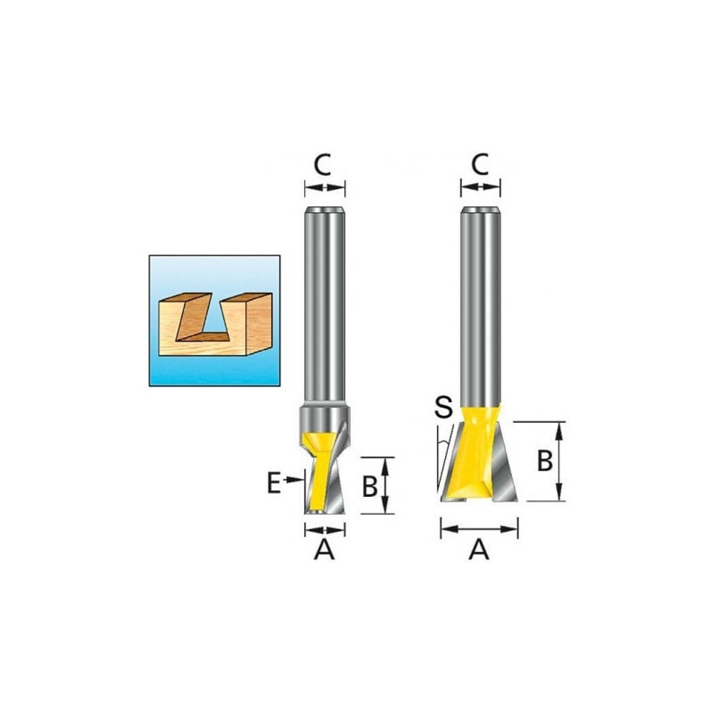 Фреза Makita ласточкин хвост 6,35*8*864*2T   D-48050
