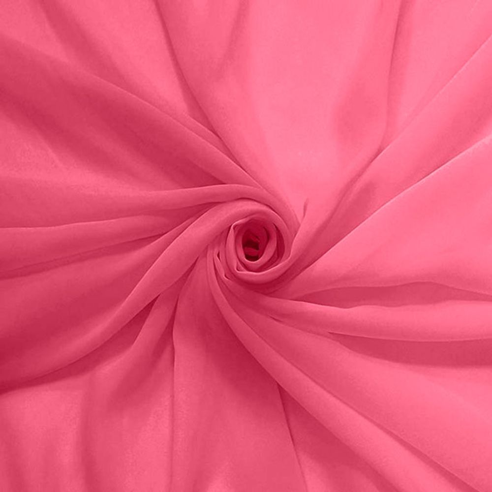 Ткань Шифон, 80 гр/м2, 150 см, розовая азалия