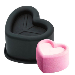 Форма силиконовая для муссовых бенто тортов Сердечко