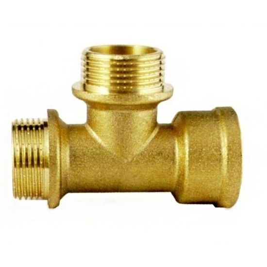 Тройник латунный 3/4" НР-НР-ВР TIM