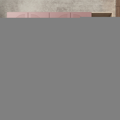 Шкаф Агератум МДФ четырехсекционный с стеллажом Лайн бохо (0,27) А10017 матовая - Дуб Сонома 3025  230*45*220