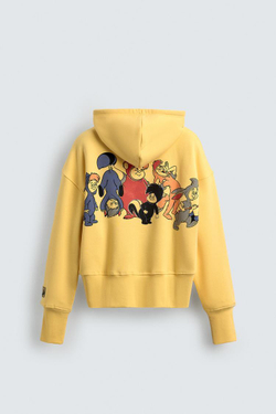 ZARA HARRY LAMBERT X DISNEY ХУДИ С КАПЮШОНОМ, ЖЕЛТЫЙ