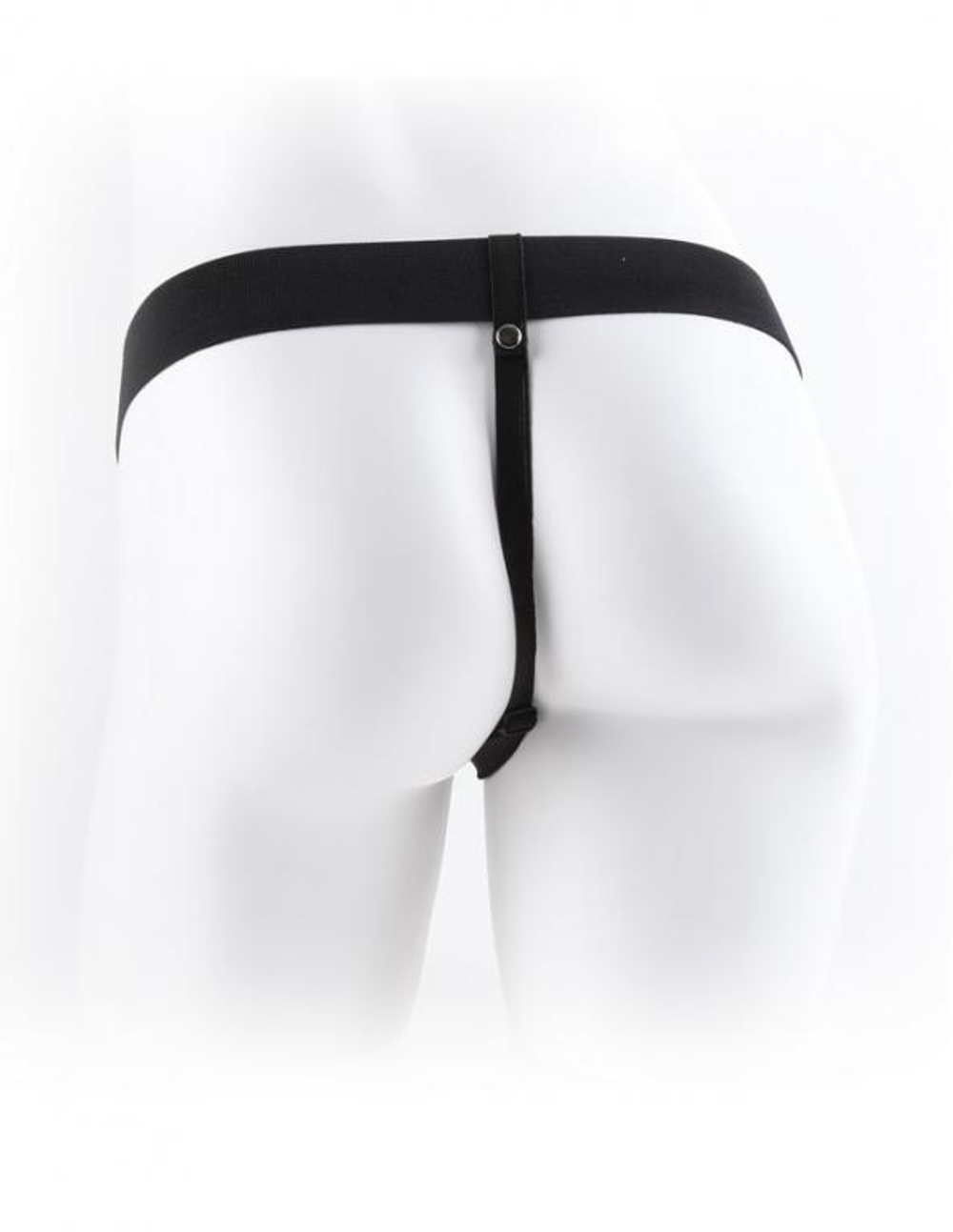 Телесный полый страпон Hollow Strap-On with Balls - 18,9 см. (Цвет: телесный)