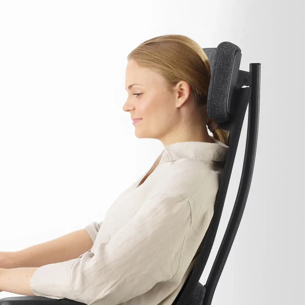 Офисный стул с подлокотниками - IKEA JÄRVFJÄLLET/JARVFJALLET/ЖАРВФЖАЛЛЕТ ИКЕА, темно-серый