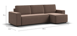 Угловой диван НОРД Велюр Монолит мокко