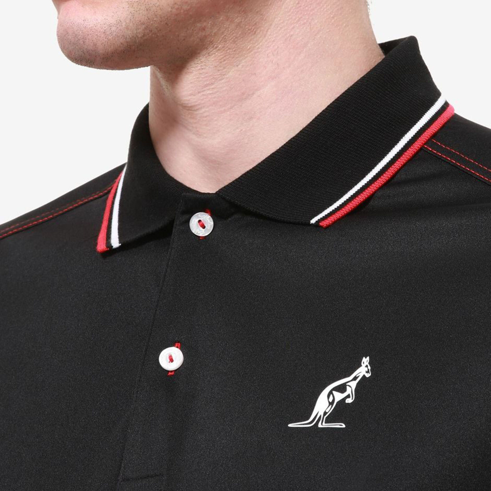 Мужское теннисное поло Australian Serve In Ace Polo Men - Black, Multicoloured