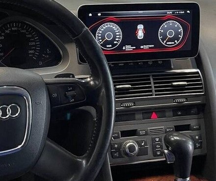 Магнитола Audi A6 2008-2011 3G - Parafar PF7948QHD3G монитор 10.25" на Android 13, 6Гб+128Гб, CarPlay, 4G SIM-слот