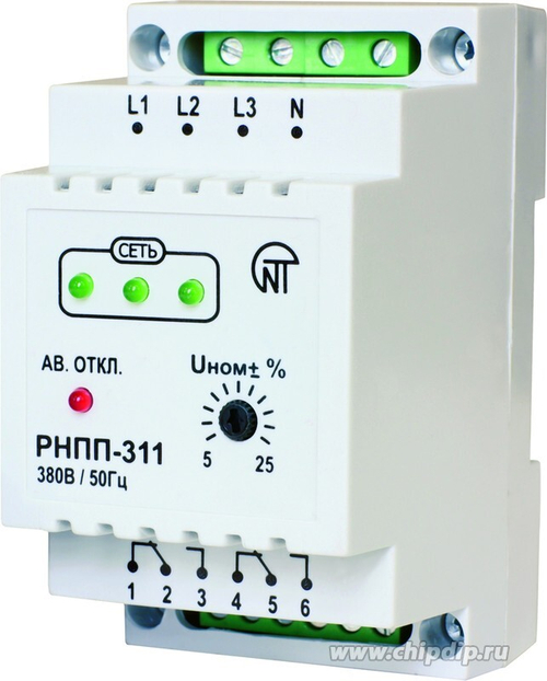 РНПП 311 Реле напряжения, перекоса и последовательности фаз